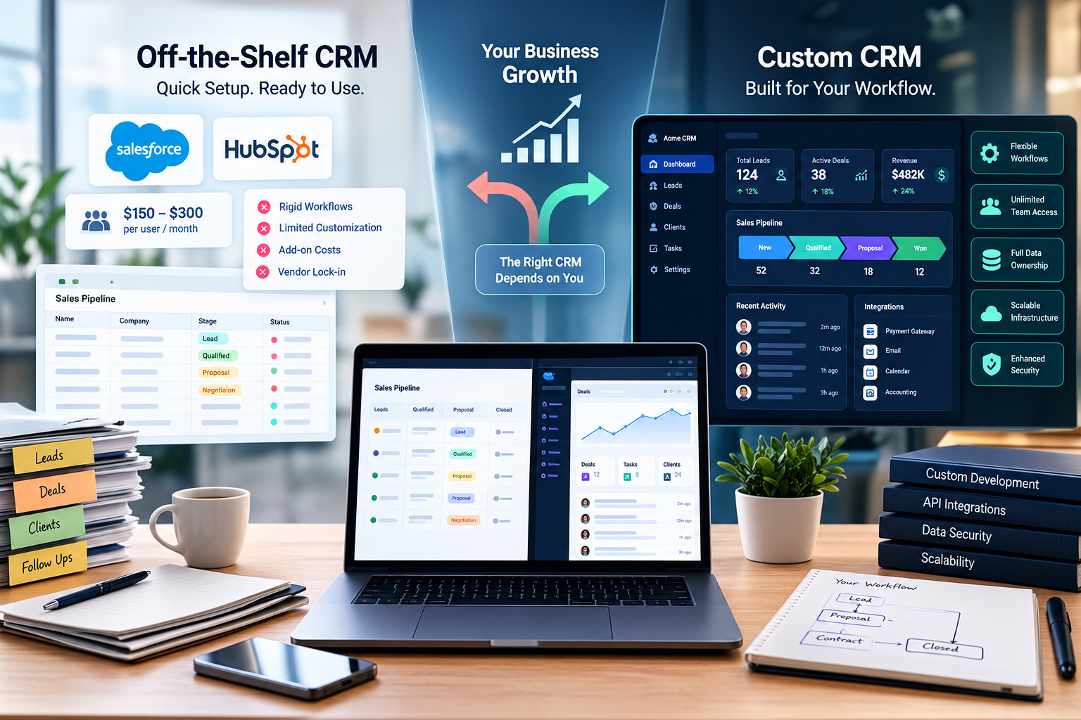Custom CRM vs. Off-the-Shelf: How to Decide in 2026